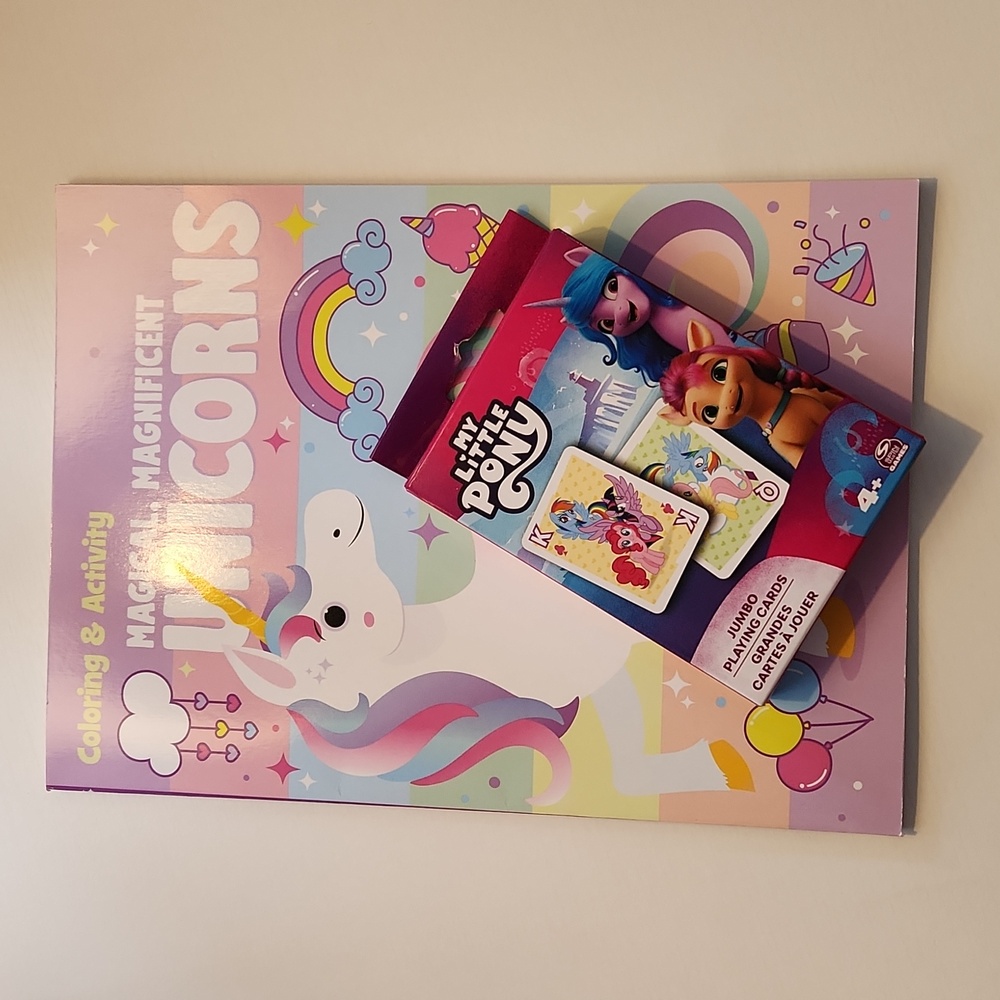 My Little Pony Jumbo Playing Cards with Unicorn Coloring Activity Book